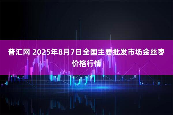 普汇网 2025年8月7日全国主要批发市场金丝枣价格行情